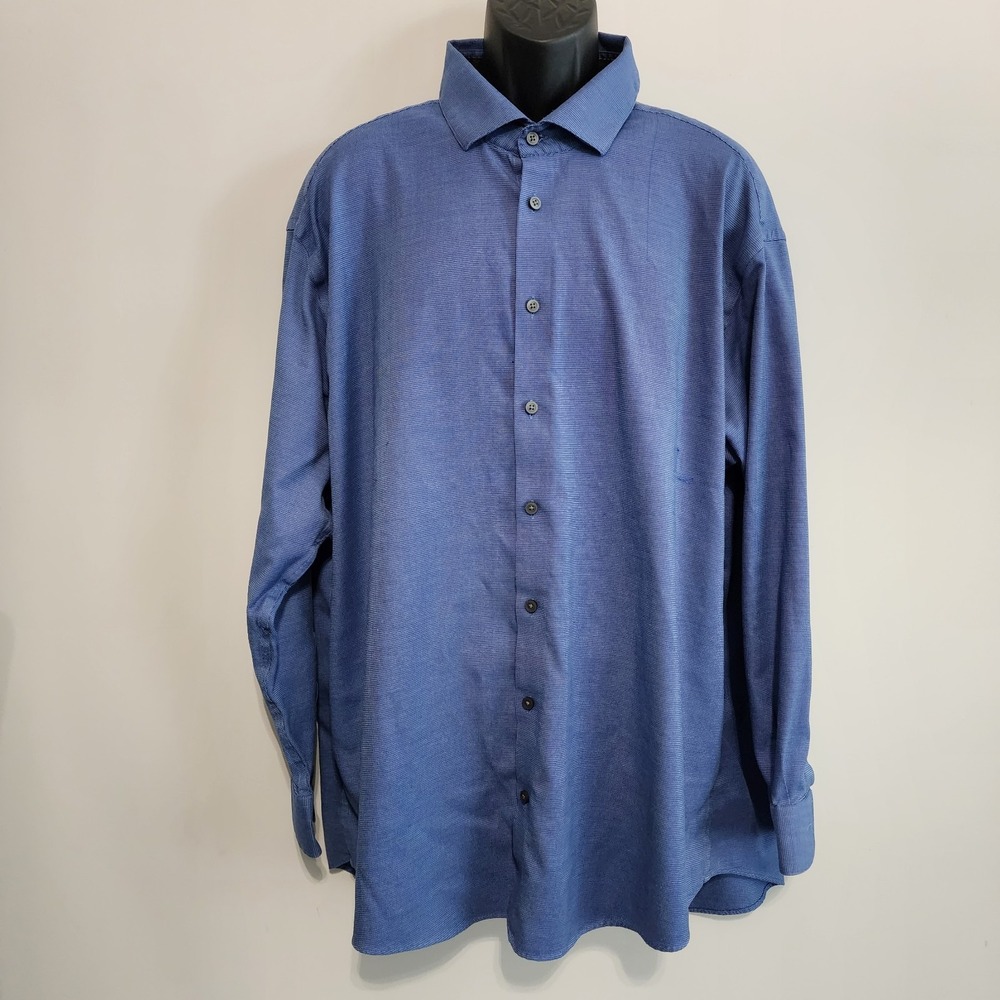 Kenneth Cole Awear Tech‎ Slim Fit Shirt Mens 20" Neck Tall Non Iron 54" Chest
